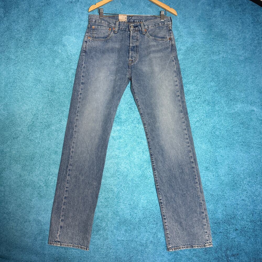 Levi’s 501 Men’s Jeans 32x34 Blue Button Fly Original Fit 100% Cotton NWT